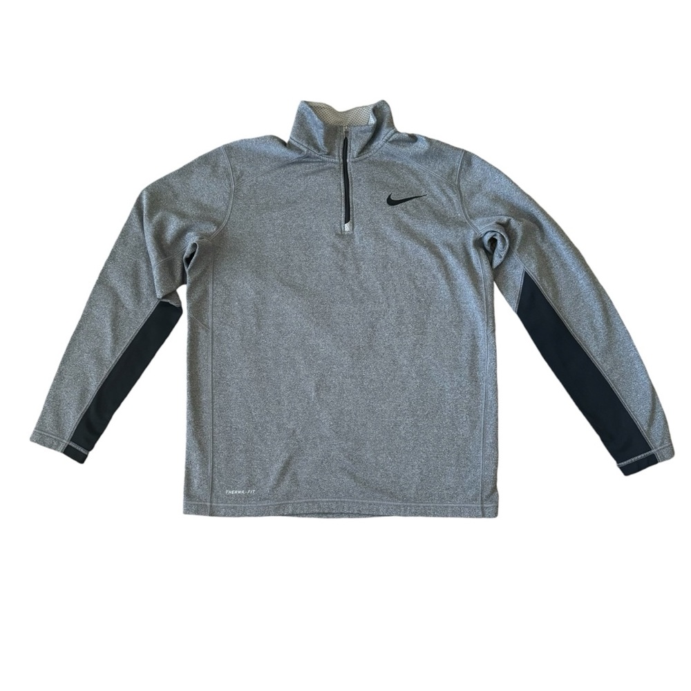 Nike Men’s 1/4 Zip Sweatshirt, Gray, Thermafit